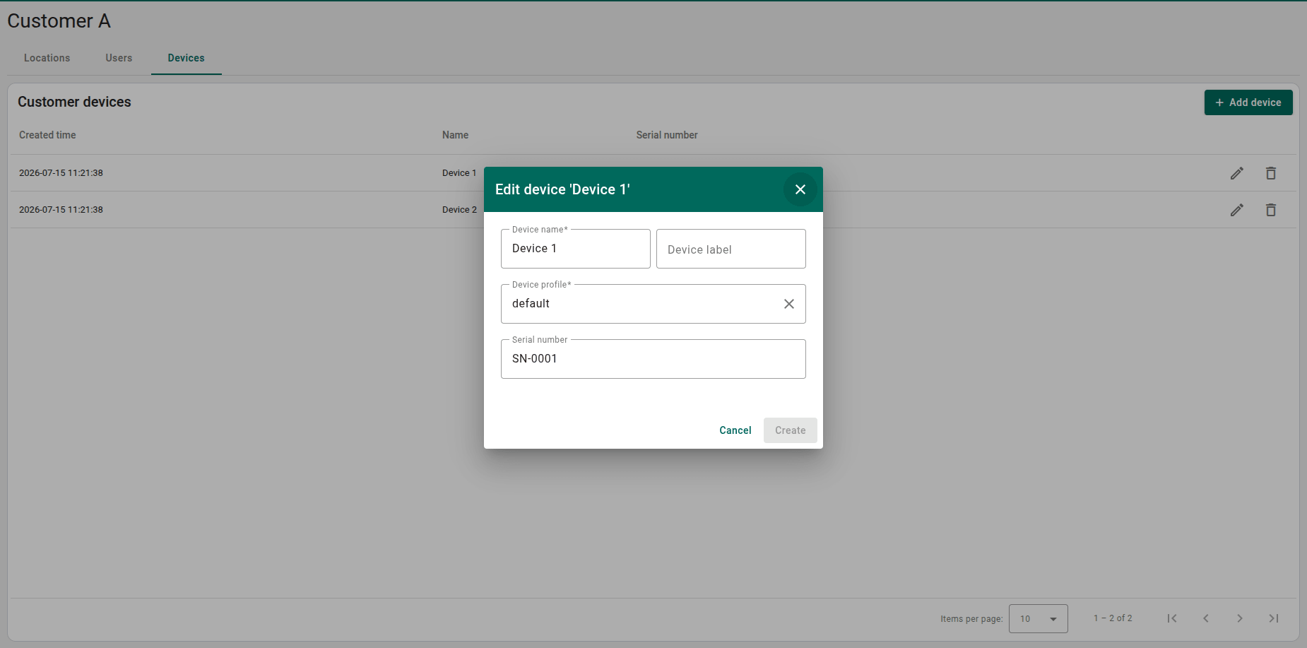 Entity Management screenshot 3