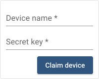 Device claiming widget