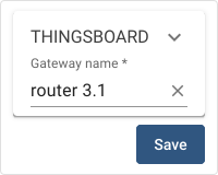 Gateway configuration (Single device)