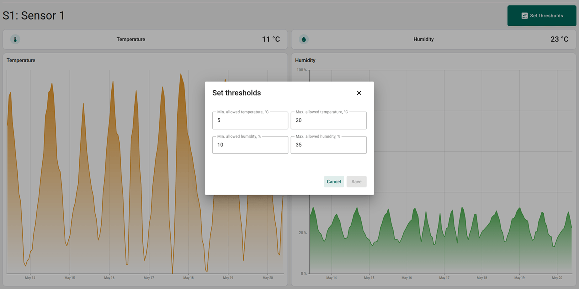 Silo monitoring screenshot 3
