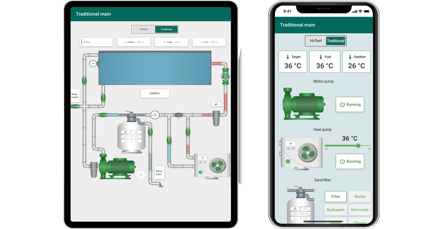 Swimming pool SCADA system screenshot 4