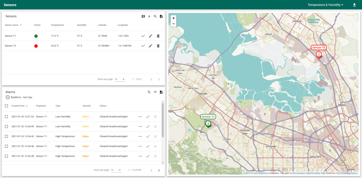 Temperature & Humidity sensors screenshot 1