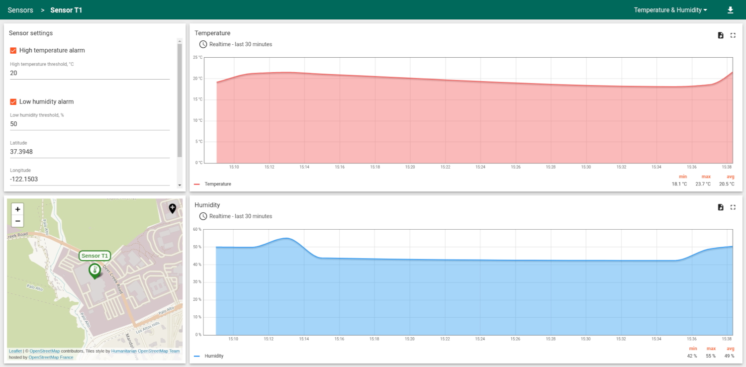 Temperature & Humidity sensors screenshot 2