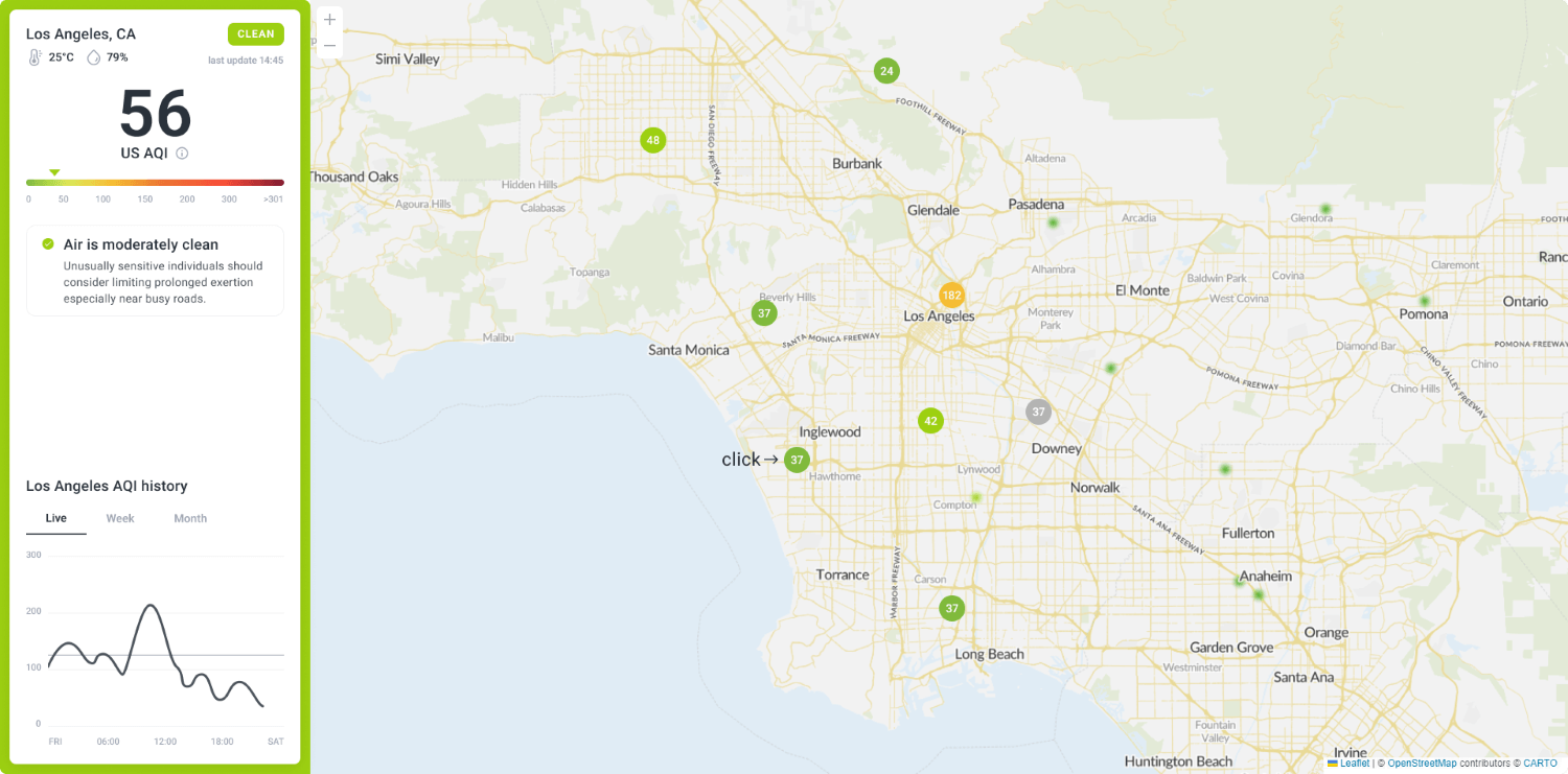 Air quality monitoring screenshot 2