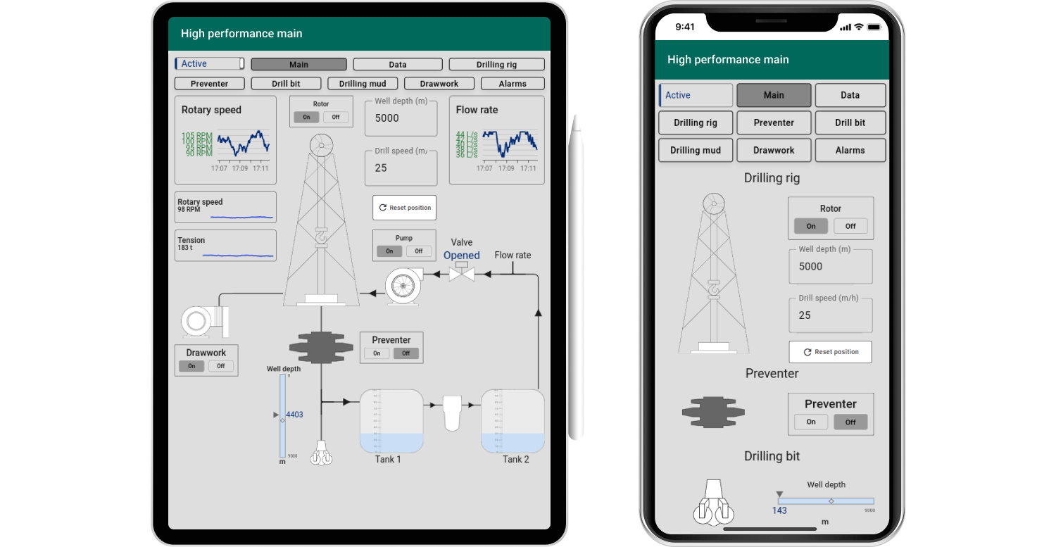 SCADA Oil & Gas drilling system screenshot 2