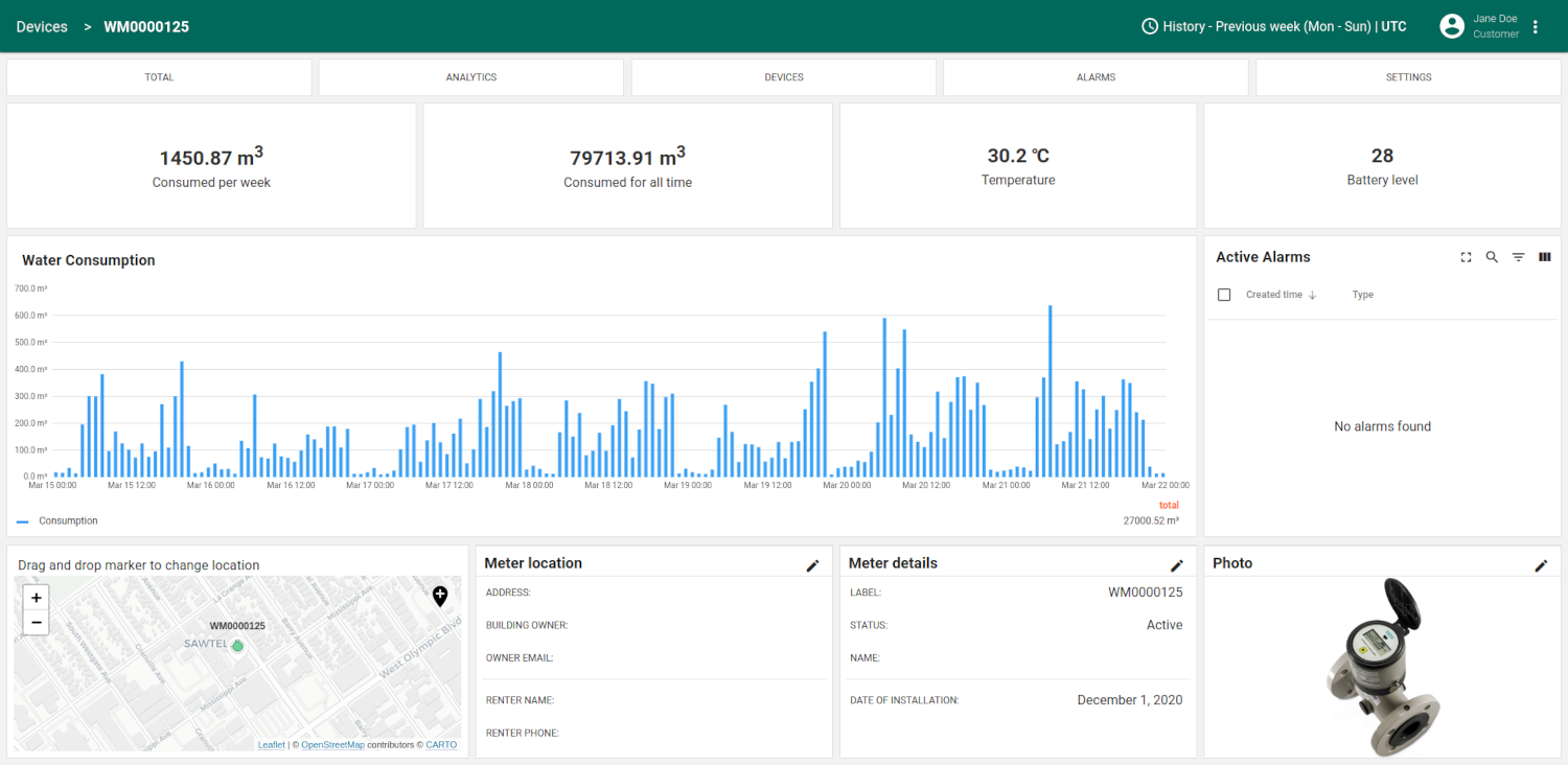 Water metering screenshot 2