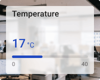 Indoor temperature progress bar with background