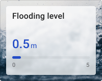 Flooding level progress bar with background