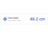 Horizontal snow depth card
