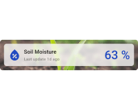 Horizontal soil moisture card with background