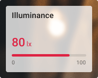 Illuminance progress bar with background