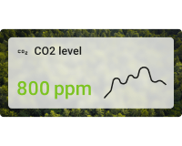 Simple CO2 chart card with background